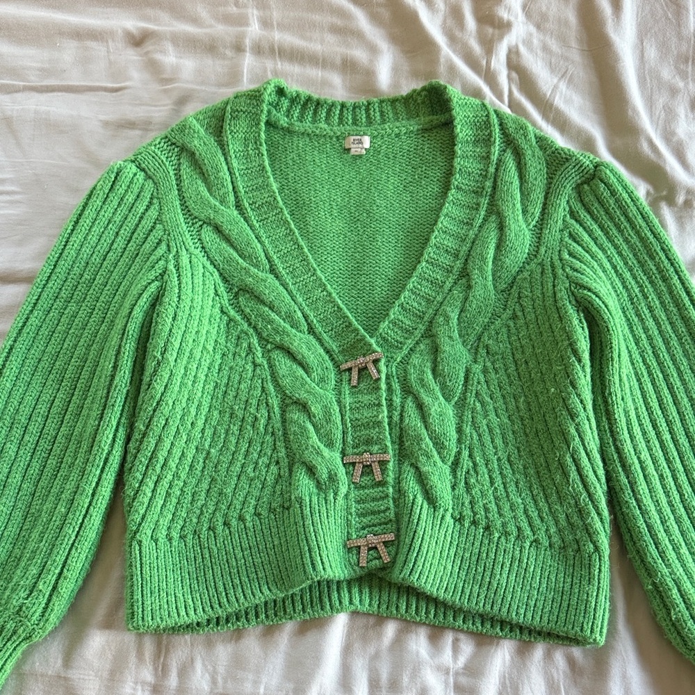River Island Bright Green Cardigan